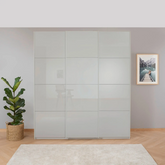 Rauch Forms Silk Grey Glass Triple Sliding Wardrobe - Free Assembly - Pendle Village Furniture