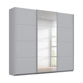 Rauch Forms Silk Grey & Mirror 3 Door Sliding Wardrobe - Free Assembly - Pendle Village Furniture