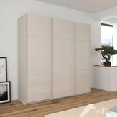 Rauch Forms Champagne Glass 3 Door Sliding Wardrobe - Free Assembly - Pendle Village Furniture
