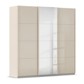 Rauch Forms Champagne Glass 3 Door Sliding Wardrobe with Mirror - Pendle Village Furniture