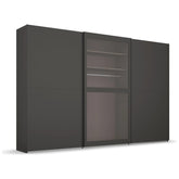 Lumis Graphite 3 Door Sliding Wardrobe - Pendle Village Furniture