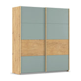 Rauch Marburg Sage Green Sliding Door Wardrobe - Pendle Village Furniture