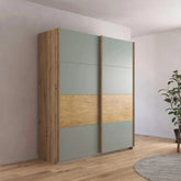 Rauch Marburg Sage Green Sliding Door Wardrobe - Pendle Village Furniture
