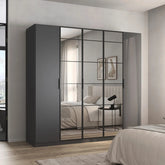 Ashworth Metallic Grey 226cm 5 Door Hinged Wardrobe - Pendle Village Furniture