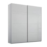 Rauch Forms Silk Grey Glass 2 Door Slider Wardrobe - Free Assembly - Pendle Village Furniture