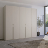 Kacey Pure 5 Door 251cm Wide Wardrobe - Pendle Village Furniture