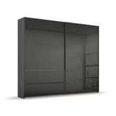 Elara Sliding Door Wardrobe with Drawers - Metallic Handles - Pendle Village Furniture