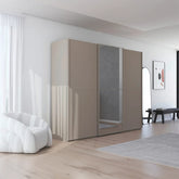 Supreme Duo Fango 3 Door Sliding Wardrobe with Mirror