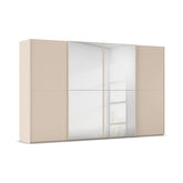 Supreme Duo Champagne Glass & Mirror 4 Door Sliding Door Wardrobe