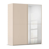 Supreme Duo Champagne Glass Sliding Door Wardrobe with Mirror