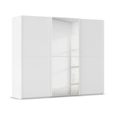 Supreme Duo White Glass & Mirror 3 Door Sliding Wardrobe
