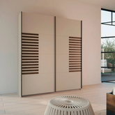 Vestro Champagne Sliding Door Wardrobe - W181cm - Pendle Village Furniture