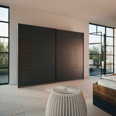 Vestro Metallic Grey Sliding Door Wardrobe - Pendle Village Furniture