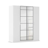 Ashworth 181cm 4 Door Hinged Wardrobe – White - Pendle Village Furniture