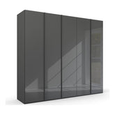 Symphony 251cm Glass Large 5 Door Wardrobe - Pendle Village Furniture