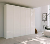 Symphony 251cm Glass Large 5 Door Wardrobe - Pendle Village Furniture