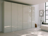 Symphony 301cm Glass 6 Door Hinged Wardrobe - Pendle Village Furniture