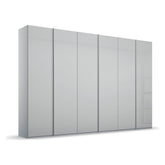 Symphony 301cm Glass 6 Door Hinged Wardrobe - Pendle Village Furniture