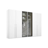 Rauch Kacey 301cm Transparent Glass 6 Door Wardrobe - Pendle Village Furniture