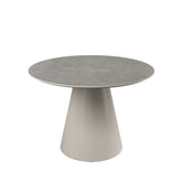 Ria 120cm Round Light Grey Melamine Dining Table - Pendle Village Furniture