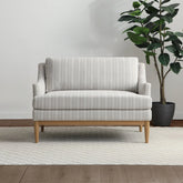 Rihanna Upholstered Loveseat with Wood Base - Pendle Village Furniture