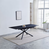 Roberto 160 - 200cm Dark Grey Extendable Dining Table - Pendle Village Furniture