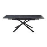 Roberto 160 - 200cm Dark Grey Extendable Dining Table - Pendle Village Furniture