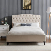 Rosaria Elite Bed. Natural fabric bed available in multiple colours and sizes from Single up to Superking.