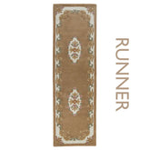Royal Beige Traditional Hand Tufted Wool Runner Rug - Pendle Village Furniture