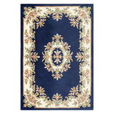 Royal Traditional Navy Blue Hand Tufted Wool Rug - Pendle Village Furniture