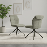 Marcela Green Fabric Swivel Dining Chair - Set of 4