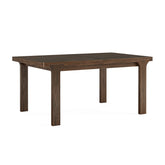 Saint Amond 165 - 215cm Dark Wood Extending Dining Table Set - Pendle Village Furniture