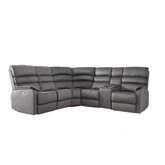 Salford 2 Corner 2 Soft Fabric Electric Recliner Sofa with Console