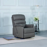 Salford Grey Leather Lift & Tilt Recliner (Dual Motor) - Pendle Village Furniture