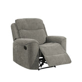 Salford Light Grey Fabric Manual Recliner Armchair - Pendle Village Furniture