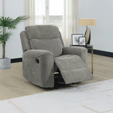 Salford Light Grey Fabric Manual Recliner Armchair - Pendle Village Furniture