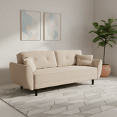 Salina Cream Fabric Click Clack Sofa Bed