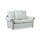 Desser Samford Rattan 2 Seater Sofa with Scatter Cushions in Pebble Fabric - Pendle Village Furniture