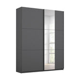 Metallic Grey Smart Small Sliding Door Wardrobe - Pendle Village Furniture