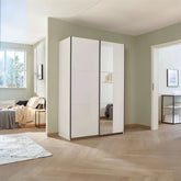 Smart Small White Sliding Door Wardrobe - Pendle Village Furniture