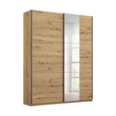 Smart Small Artisan Oak Sliding Door Wardrobe - Pendle Village Furniture