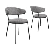 Ria Grey Round Set of 4 Dining Chairs - Pendle Village Furniture