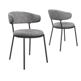 Ria Grey Round Set of 6 Dining Chairs - Pendle Village Furniture