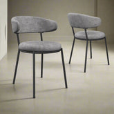 Ria Grey Round Set of 6 Dining Chairs - Pendle Village Furniture