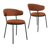 Ria Orange Round Set of 4 Dining Chairs - Pendle Village Furniture