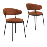 Ria Orange Round Set of 6 Dining Chairs - Pendle Village Furniture