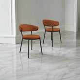 Ria Orange Round Set of 4 Dining Chairs - Pendle Village Furniture