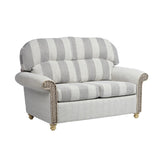Desser Samford Rattan 2 Seater Sofa in Athena Stripe Fabric - Pendle Village Furniture