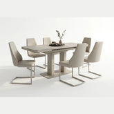 Susan Extending Dining Table with Milan Cantilever Dining Chairs