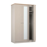 Sussex 3 Door Wardrobe – Kashmir Matt with Mirror - Pendle Village Furniture